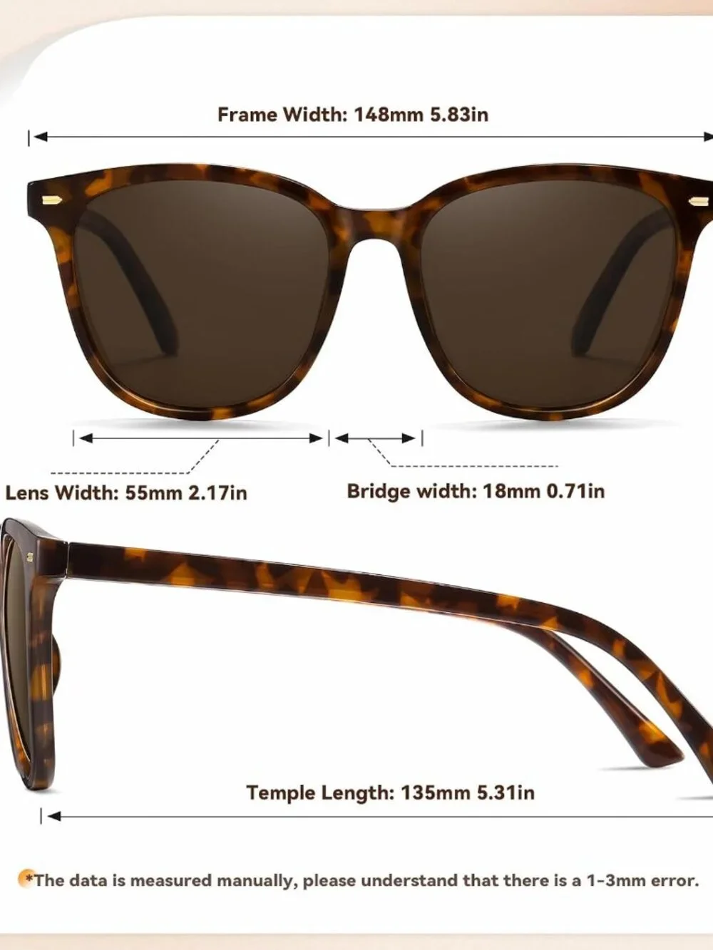 Stylish Big Frame Retro Polarized Sunglasses for Ultimate UV Protection - 3 Pack